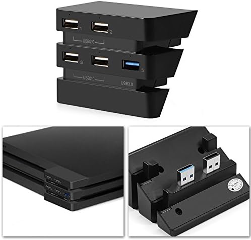 WESE Сплитер-Удължител за PS4 Високоскоростен Hub Разширяване Адаптер Контролер Аксесоари За Адаптер Хъб за разширяване на USB Лесна Инсталация, за конзолата PS4 Pro