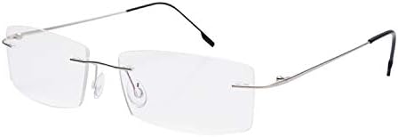 Бифокални Очила За четене Без Рамки От Гъвкави Титанова Сплав Леки Бифокални Очила За четене