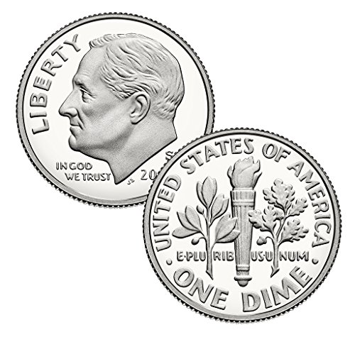 Сребърен десятицентовик Рузвелт 2006 г. в Монетния двор на САЩ