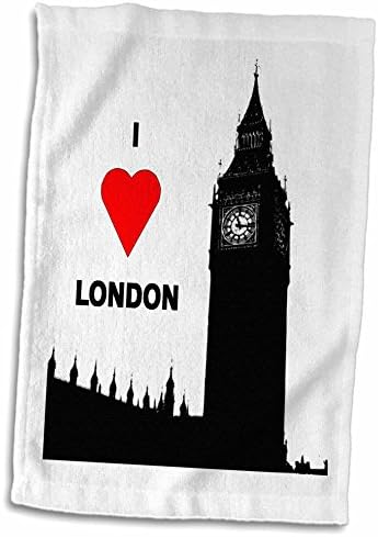 Кърпи 3dRose Florene Décor II - обичам Лондон (twl-58527-1)