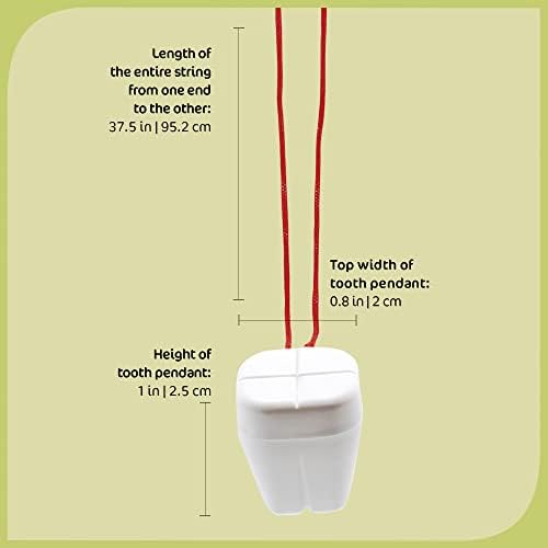 Колие Srenta Large Зъб Saver, Колие-Органайзер за съхранение на детски зъби за спомен, опаковки от 144 бр.