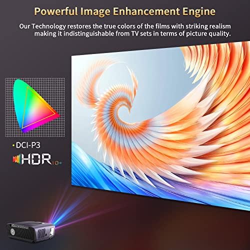 4K Проекторът За кино при дневна светлина и на открито LCD 1000ANSI / 13000Lm UHD Smart Проектор с приложения 5G WiFi, Bluetooth, Видео на Двойка, Безжичен Проектор за домашно кино Android 9,0, п