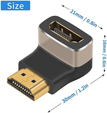 Удължител Duttek 8K HDMI 2.1, удължител с наклон под ъгъл 90 градуса от мъжа към жената HDMI Adapter Удължител за tv, Roku, Fire