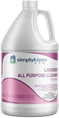 Simply Kleen USA Професионален Универсален Почистващ препарат и Обезмаслител, Лавандула, Концентрирана формула, Препарат за почистване