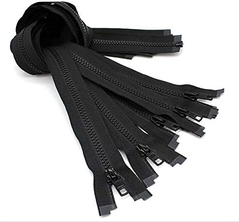YKK #5 Цип за отделяне на якета от пластмаса Ski + Sport (5 мълния в пакет) Цвят черен (11 см)