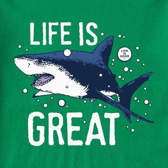 Животът Е Красив. Тениска Toddler Life is Great Shark Crusher Tee, Кели Грийн, 4 Т