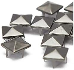 Метални карамфил в стил пънк Направи си сам, Пирамидални Квадратни шипове, опаковка от 50 бр (злато, 6 мм)