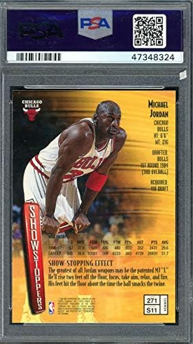 Най-добрата баскетболна карта на Майкъл Джордан 1997 г. №271 с рейтинг PSA MINT 9