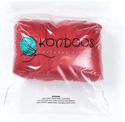 Ровница от цветна естествена вълна Kondoos, 8 грама. Най-добрата вълна за игольного сплъстяване, мокро сплъстяване, бродерия и предене.