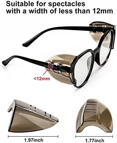 Защитни очила със защита от замъгляване и 2 двойки Странични визии За набиране на рецепта за очила