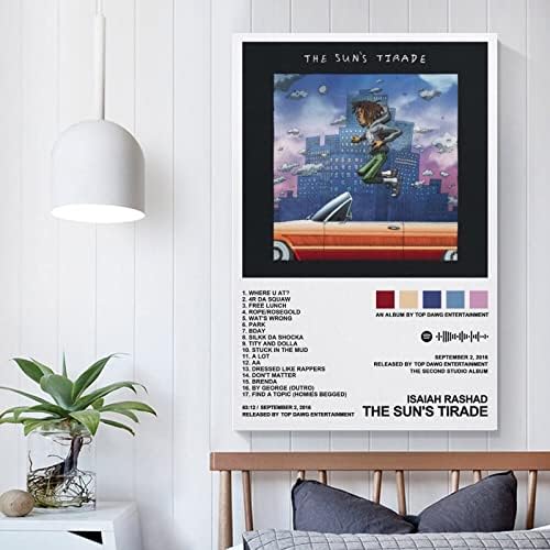 ОБИК Исая Рашад – Тирада на Слънцето Платно Плакати Стенен Артистичен Интериор на Стаята Украса Спални Без рамка-style12x18 инча