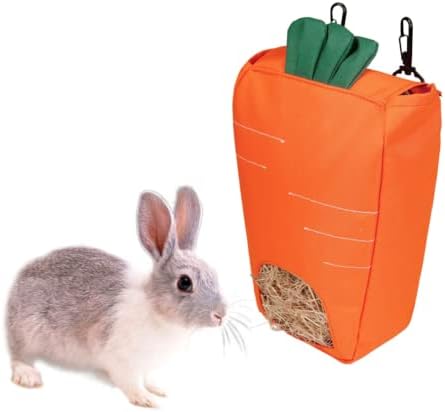 Чанта за подаване на Сено и Чували За Съхранение на Сено Висящи Торби за Хранене под формата на Моркови за Дребни Животни, Устойчиви