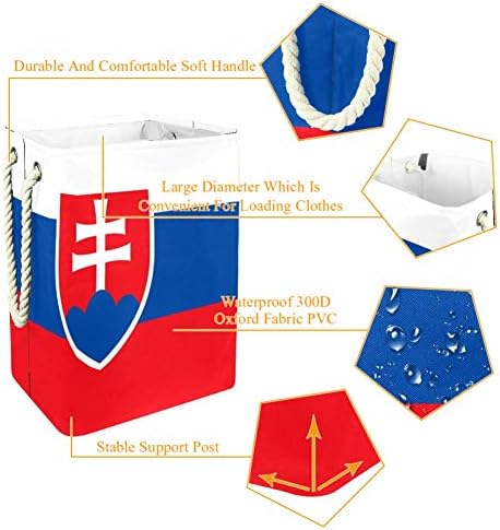 Unicey Знаме на Словакия Голяма Кутия За съхранение на Сгъваема Кошница за дрехи, за Бебешки Кошници и Детски стаи