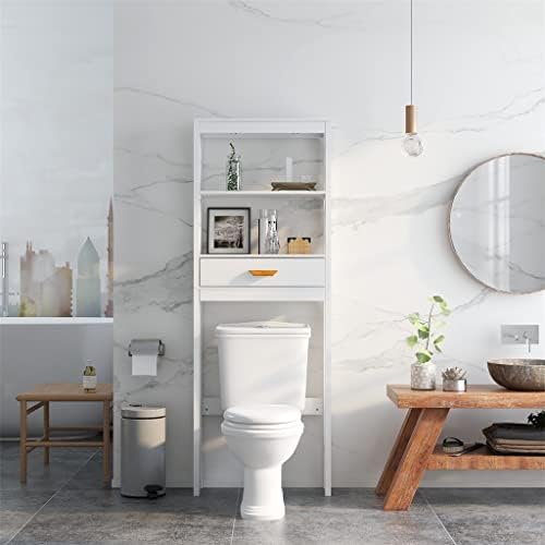 тоалетка за съхранение n /a Бял на цвят с 1 чекмедже и 2 компактни рафтове за баня (Цвят: A, размер: както е показано на фигурата)