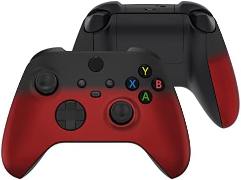 Сменяеми дръжки eXtremeRate Shadow Red Soft Touch Корпус контролера на Xbox X series / S, Обичай Страничните Направляващи Панел