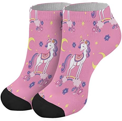 Дамски Чорапи с Еднорози, Скрити Чорапи за Мъже, Чорапи с Дълбоко деколте, Сладки Чорапи без показване, Мъжки Чорапи