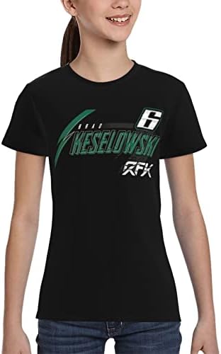Тениска ASFRSH Brad Keselowski 6 за подрастващите момичета и момчета, Тениска с къс ръкав и принтом, Спортна Класическа Риза, Тениска