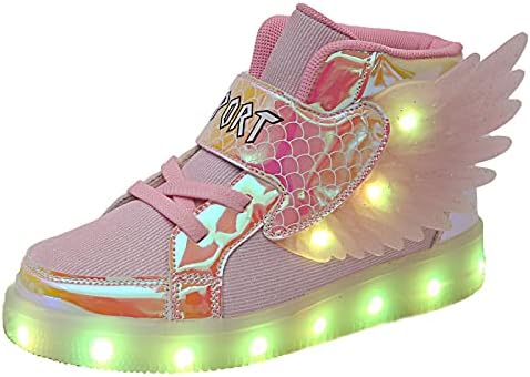 BFOEL/ Детски обувки с led осветление, зареждане чрез USB, Мигащи Маратонки с високи крила, за Момчета и Момичета, Маратонки за