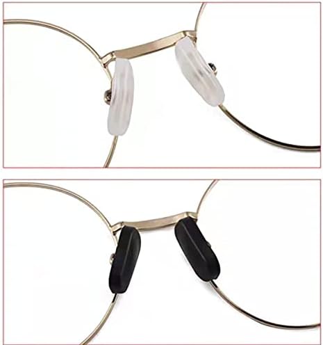 Прозрачни Латексови, Силиконови облицовки за носа притискателния тип, Пъпки, очила, Рамки за слънчеви очила, дрехи за четене HNP004 (Бял - 1 чифт)