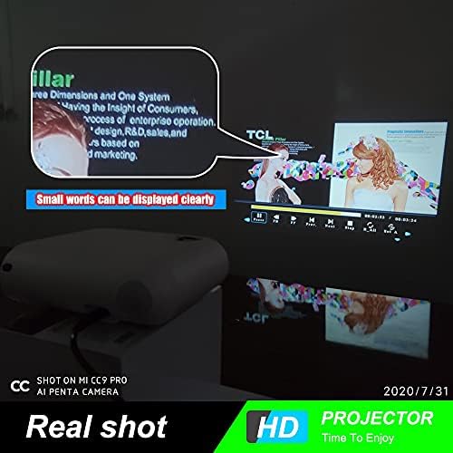 Мини проектор NIZYH P62 4000 лумена, поддържа резолюция 1920 * 1080P Led видео проектор за огледало мобилен телефон Допълнително
