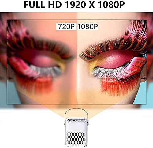 Проектор XDCHLK 1080P, Пълен Мини-Проектор за домашно кино, ET30 4K Viedo в прожектор Преносими led за смартфон (Размер: Android