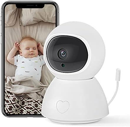 EVERSECU WiFi следи бебето, помещение за домашни любимци, Поддържа определяне на температурата, звук и 6 колыбельных, 2-лентов звук,