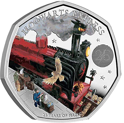 2022 DE Хари Потър е на 25-Годишнината PowerCoin Експрес Хогуортс Хари Потър 25-годишнината на една Сребърна монета от 50 Пенса