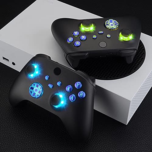 Екстремни Многоцветни Бутони Dpad с подсветка на бутона за обратна синхронизация ABXY контролера на Xbox X series/S, Виолетово-Сини
