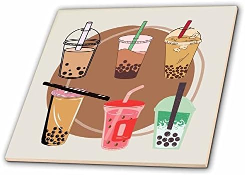 3dRose 3dRose Mary Aikeen - Чай с мляко - Красиви изображения с вкус на чай с мляко - Плочките (ct-363861-7)