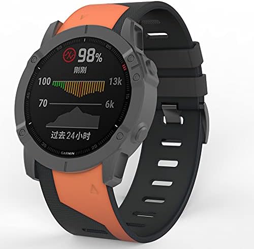 BNEGUV 22-26 мм Смарт-watchband Въжета за Garmin Fenix 6 6S 6X Pro 5X5 5S 3HR 935 945 Быстроразъемный Силикон Гривна Correa (Цвят: