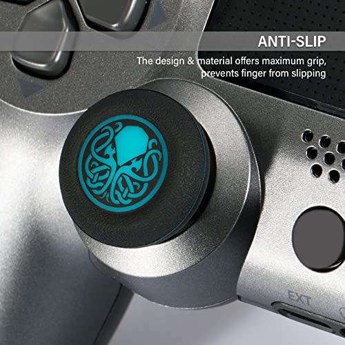Playrealm Мек Гумен калъф от силикон печат за улавяне на палеца x 4 за PS5, PS4, Xbox Series X / S, Xbox One, контролер Switch PRO