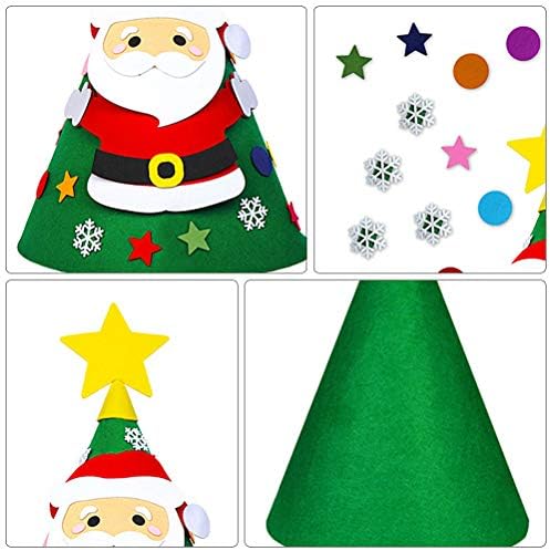 LIOOBO 1 Комплект Коледна Украса За Деца Ръчно изработени САМ Филцови Тъкани Коледно Дърво, Коледна Украса Креативни Аксесоари