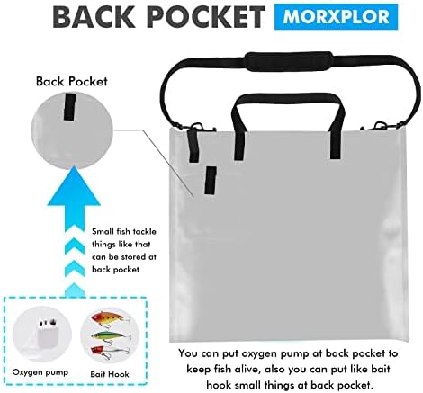 MORXPLOR Fish Bag Турнирът чанта за претегляне на Рибата 26x23 инча С Воздухонепроницаемой Херметически затворени цип, Чанти за