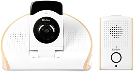 Видеоняня kodak CFH-BVA10 с разделителна способност 180 градуса по Wi-Fi, нощно виждане (бял)