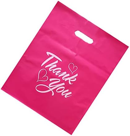 Чанти VADUGAVARA Pink Thank You - 30 опаковки - Изключително здрави, с дръжки, разположени под налягане, и гланц - Са идеални за