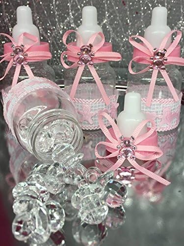 12 Предварително Украсени с Подаръци за Пълнене на Бутилки За Душата Розова Момичета